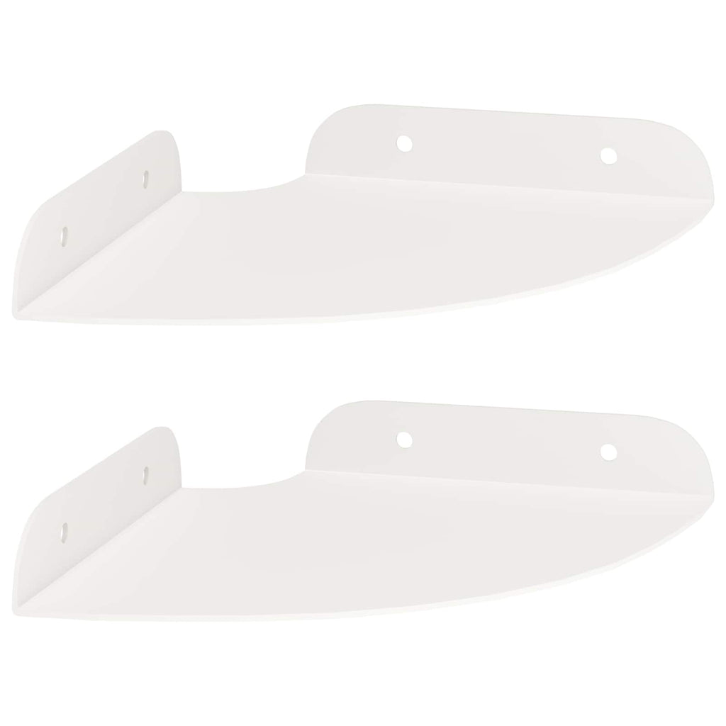Schwebendes Regal mit Regal 2 pcs Weiß 15 x 15 x 2 cm