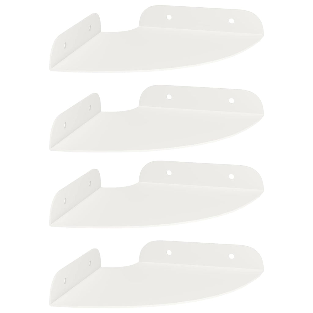 Schwebendes Regal mit Regal 4 pcs Weiß 15 x 15 x 2 cm