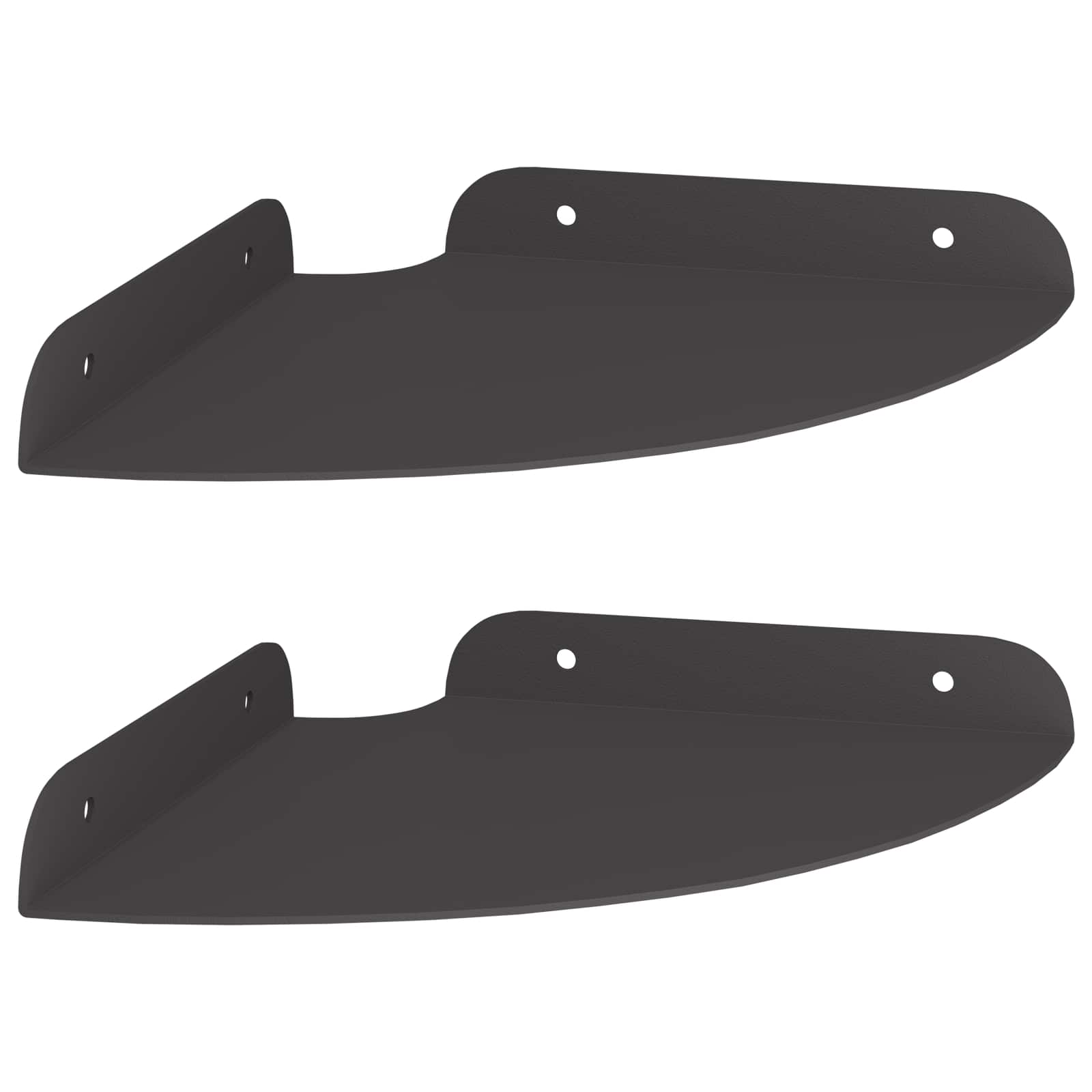 Schwebendes Regal mit Regal 2 pcs Schwarz 18 x 18 x 2 cm
