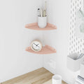 Schwebendes Regal mit Regal 2 pcs Rosa 18 x 18 x 2 cm