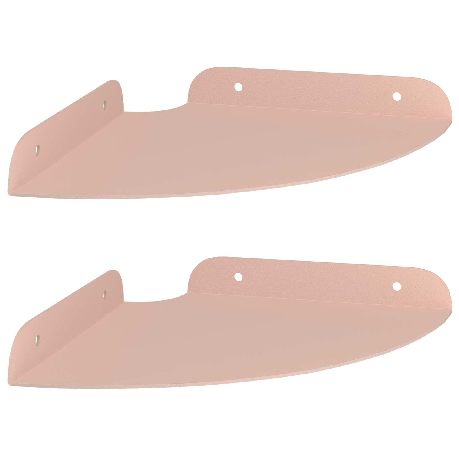 Schwebendes Regal mit Regal 2 pcs Rosa 18 x 18 x 2 cm