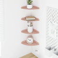 Schwebendes Regal mit Regal 4 pcs Rosa 18 x 18 x 2 cm