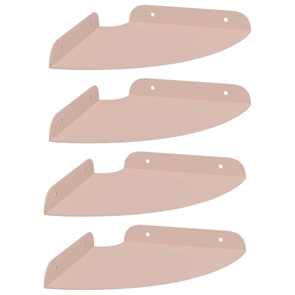Schwebendes Regal mit Regal 4 pcs Rosa 18 x 18 x 2 cm
