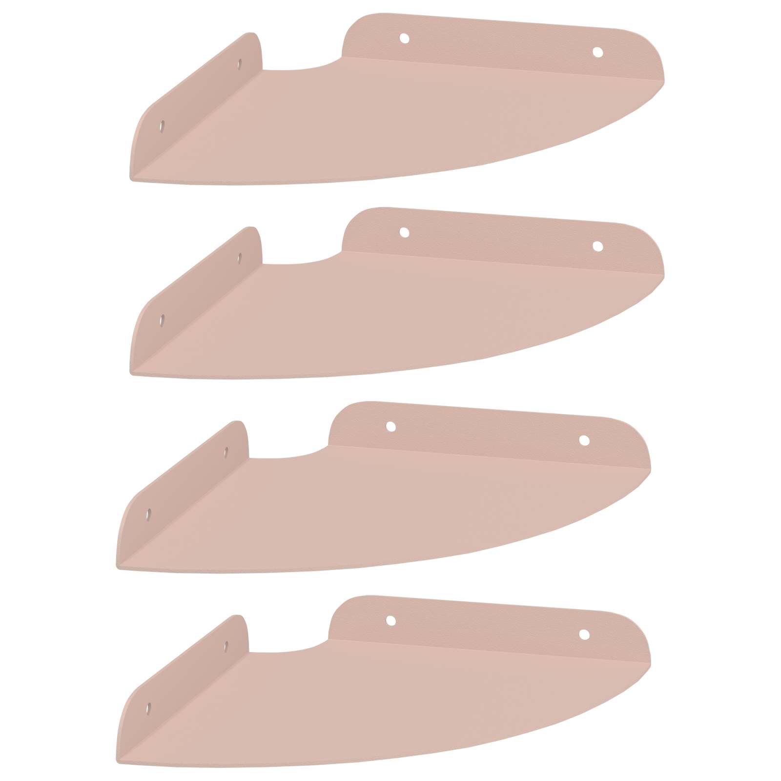 Schwebendes Regal mit Regal 4 pcs Rosa 18 x 18 x 2 cm