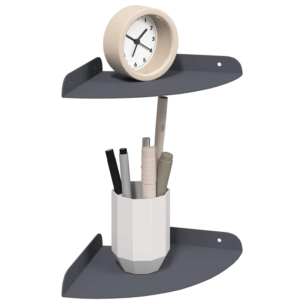 Schwebendes Regal mit Regal 2 pcs Anthrazit 18 x 18 x 2 cm
