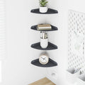 Schwebendes Regal mit Regal 4 pcs Anthrazit 18 x 18 x 2 cm