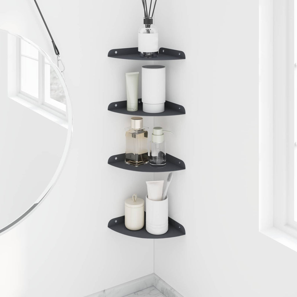 Schwebendes Regal mit Regal 4 pcs Anthrazit 18 x 18 x 2 cm