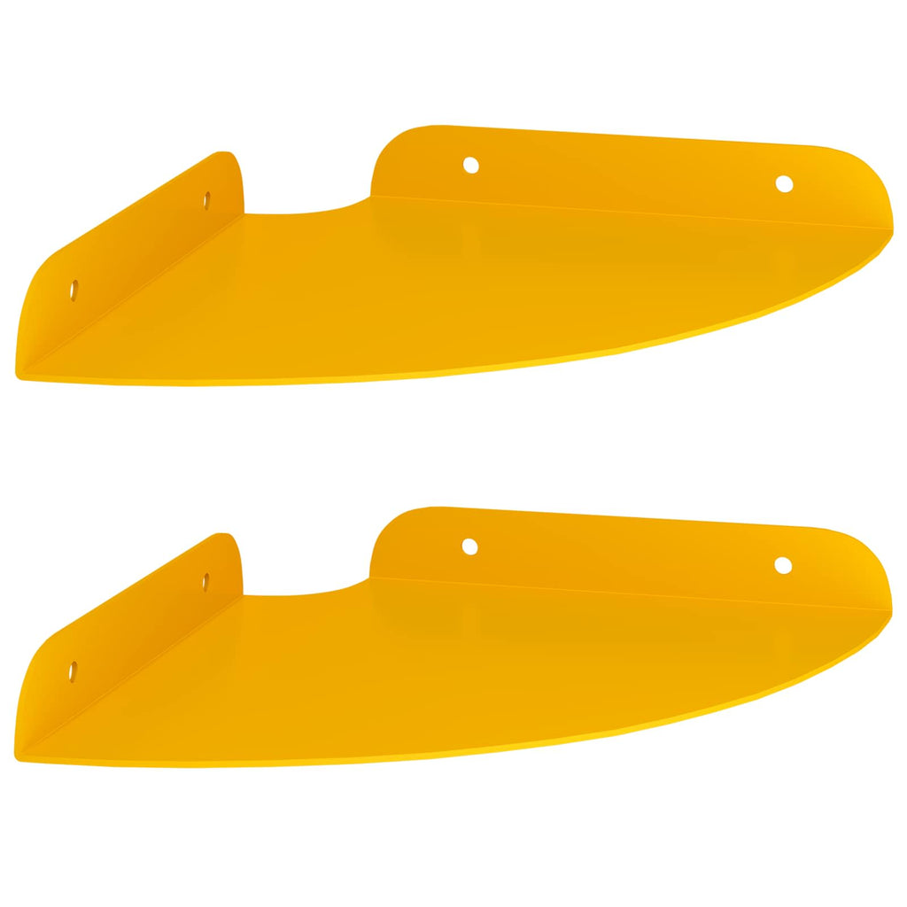 Schwebendes Regal mit Regal 2 pcs Senfgelb 18 x 18 x 2 cm