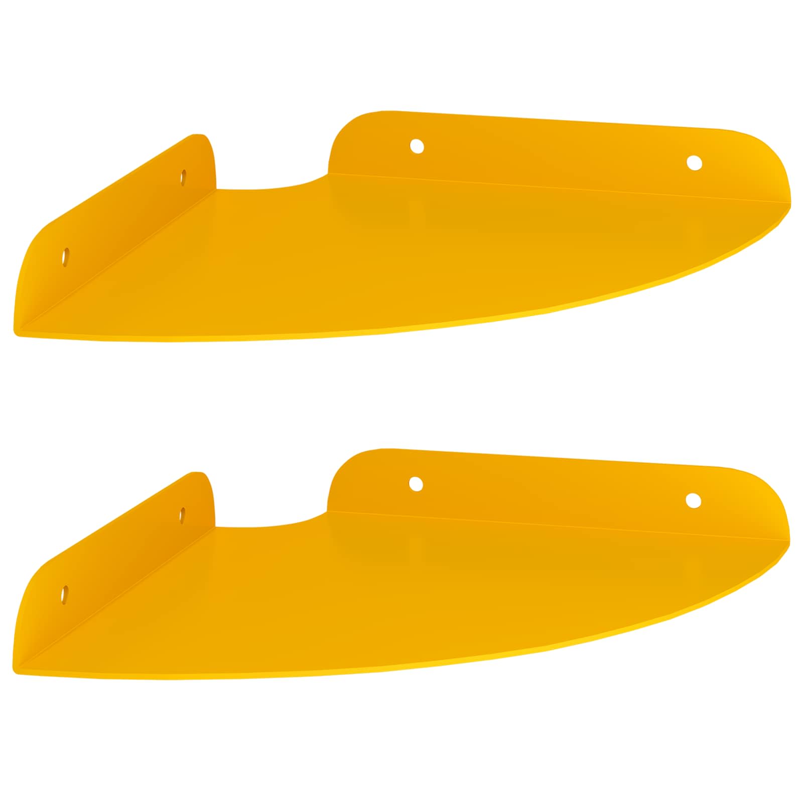 Schwebendes Regal mit Regal 2 pcs Senfgelb 18 x 18 x 2 cm