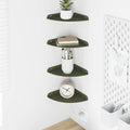 Schwebendes Regal mit Regal 4 pcs Olive Grün 18 x 18 x 2 cm