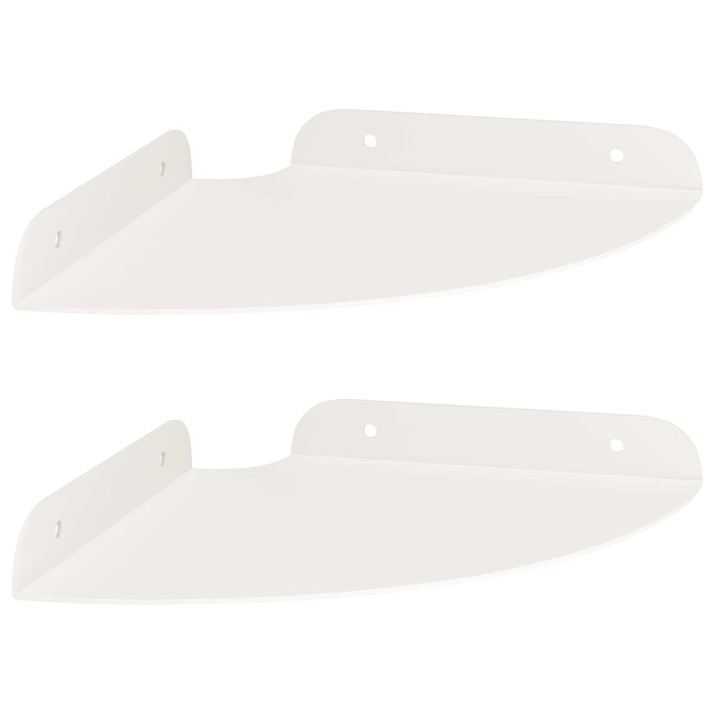 Schwebendes Regal mit Regal 2 pcs Weiß 18 x 18 x 2 cm