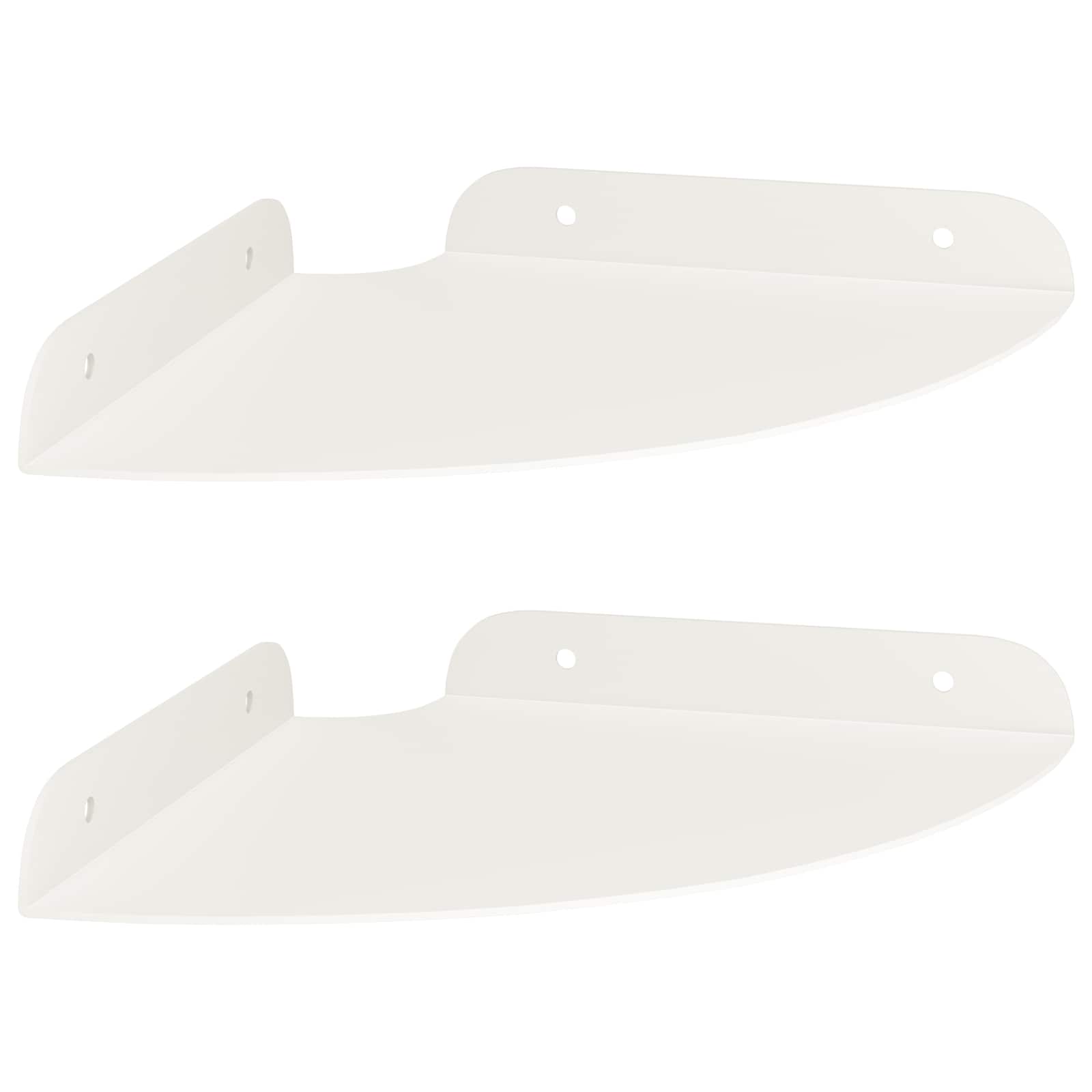 Schwebendes Regal mit Regal 2 pcs Weiß 18 x 18 x 2 cm