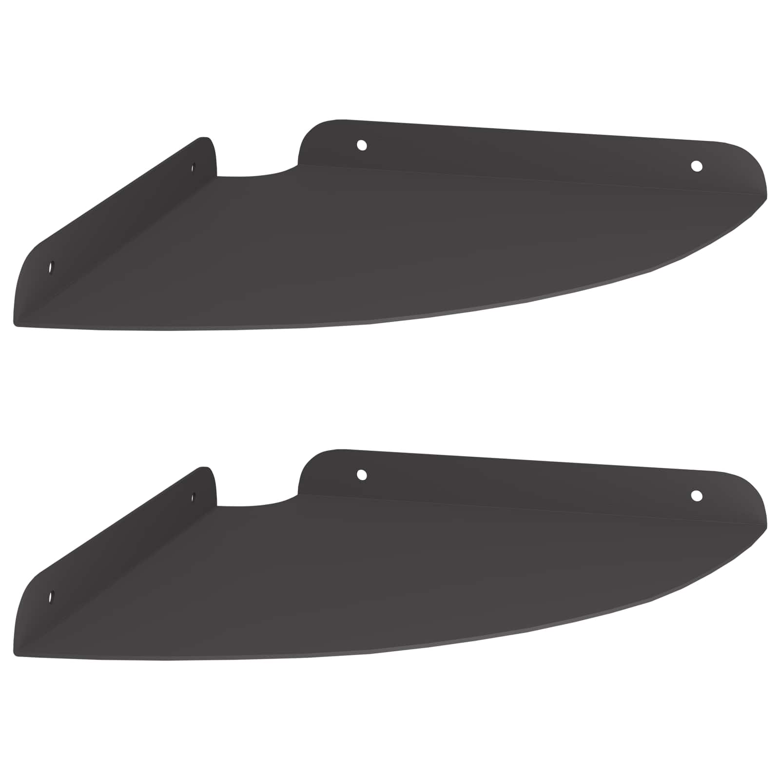 Eckregal zum Schweben mit Regal 2 pcs Schwarz 24 x 24 x 2 cm