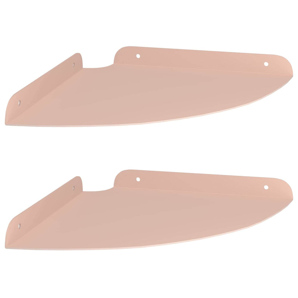 Schwebendes Regal mit Regal 2 pcs Rosa 24 x 24 x 2 cm