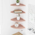 Schwebendes Regal mit Regal 4 pcs Rosa 24 x 24 x 2 cm