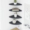 Schwebendes Regal mit Regal 4 pcs Anthrazit 24 x 24 x 2,3 cm