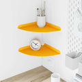 Schwebendes Regal mit Regal 2 pcs Senfgelb 24 x 24 x 2 cm