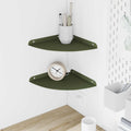 Schwebendes Regal mit Regal 2 pcs Olive Grün 24 x 24 x 2 cm