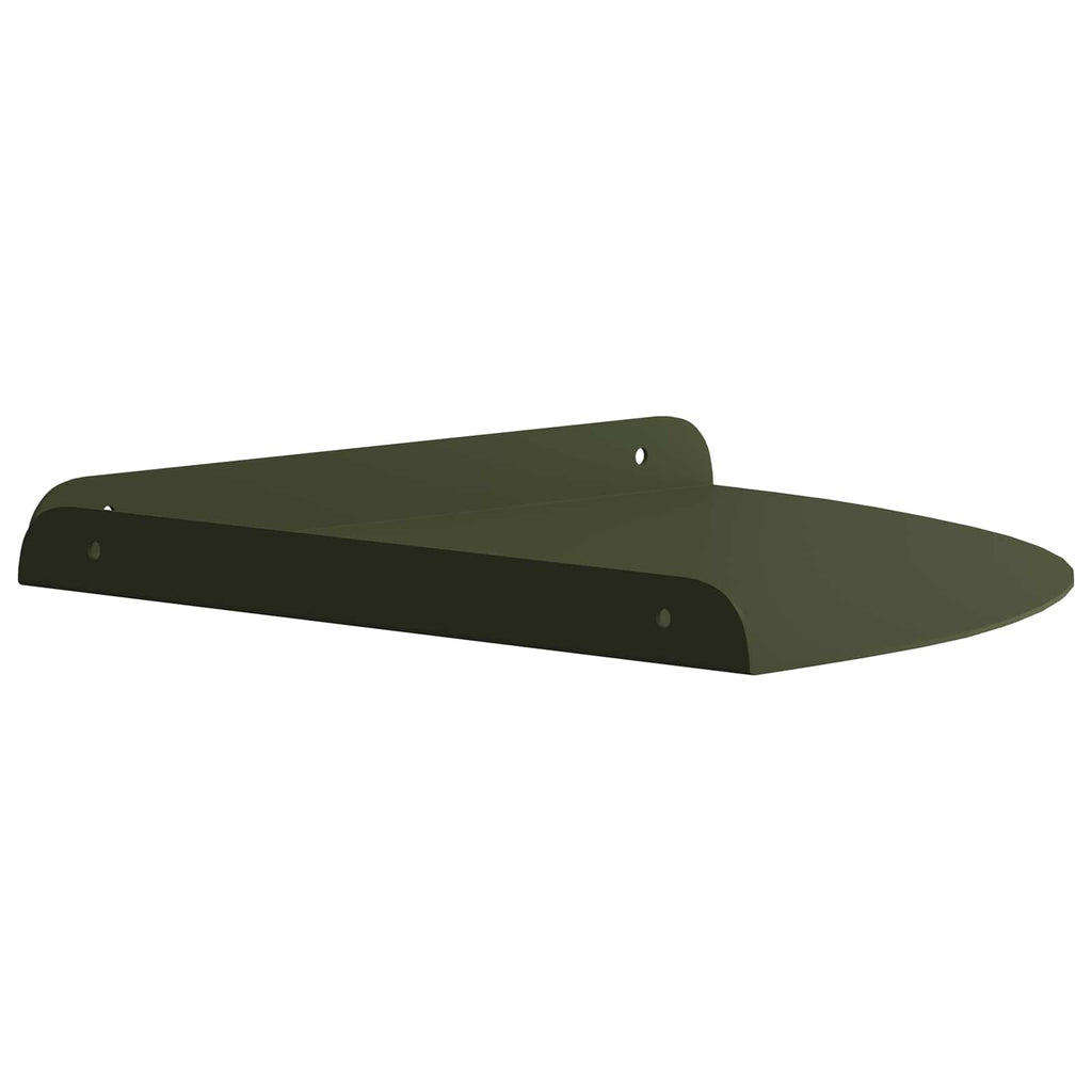 Schwebendes Regal mit Regal 2 pcs Olive Grün 24 x 24 x 2 cm