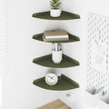 Schwebendes Regal mit Regal 4 pcs Olive Grün 24 x 24 x 2 cm