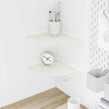 Schwebendes Regal mit Regal 2 pcs Weiß 24 x 24 x 2 cm