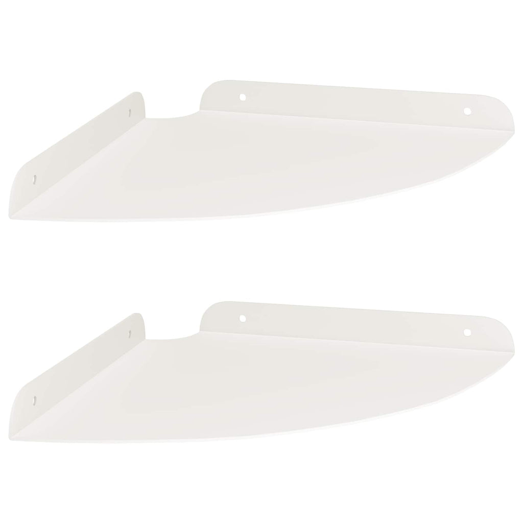 Schwebendes Regal mit Regal 2 pcs Weiß 24 x 24 x 2 cm