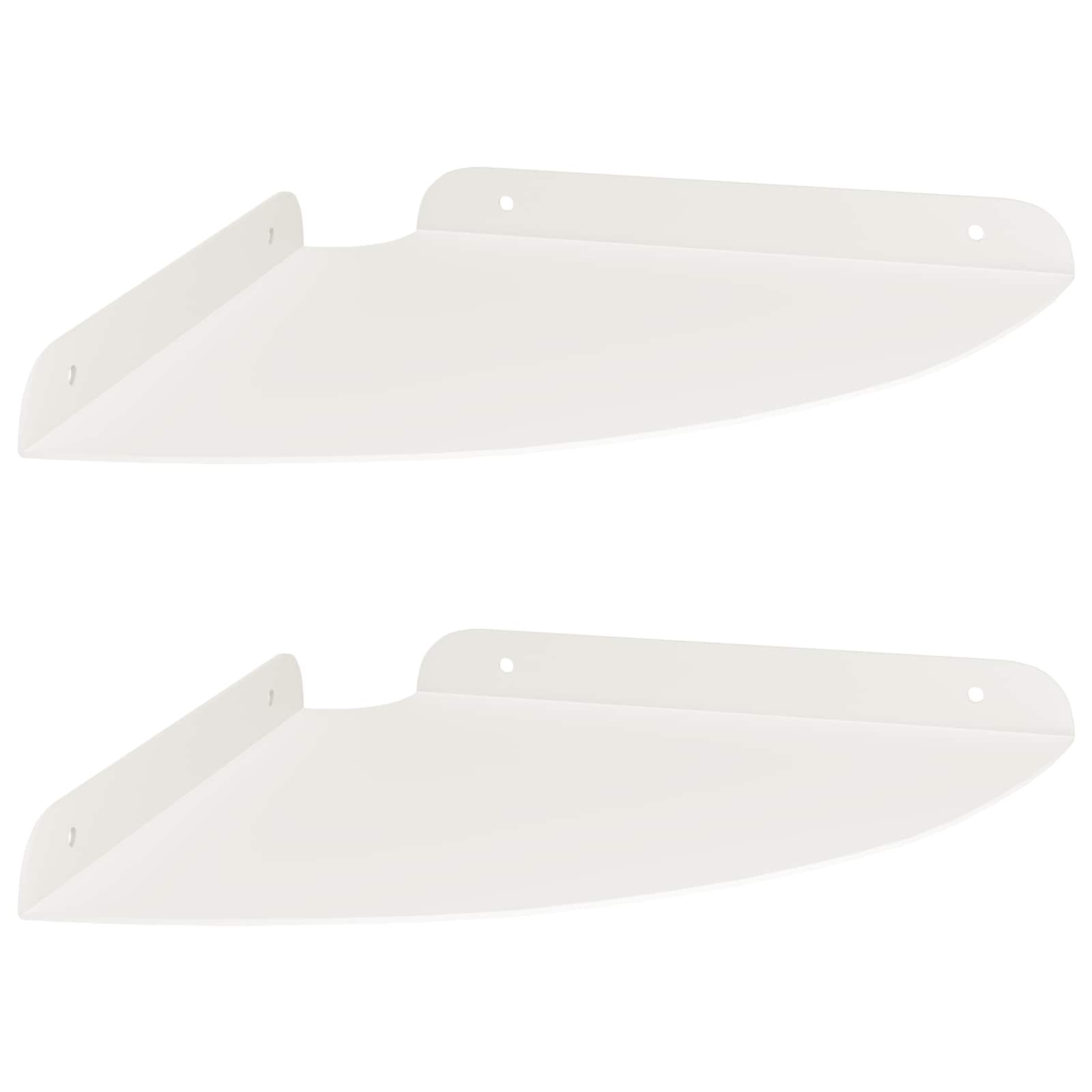 Schwebendes Regal mit Regal 2 pcs Weiß 24 x 24 x 2 cm