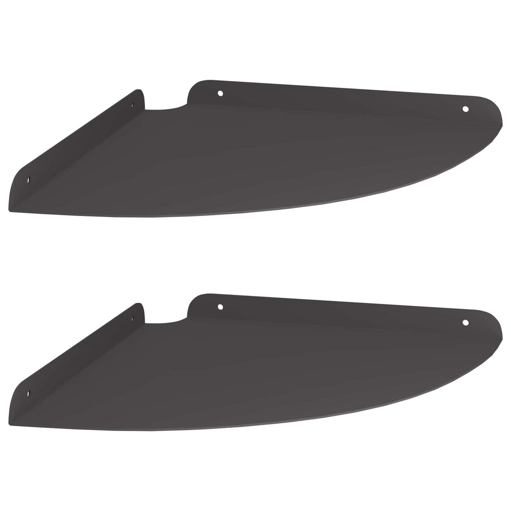 Eckregal zum Schweben mit Regal 2 pcs Schwarz 30 x 30 x 2 cm