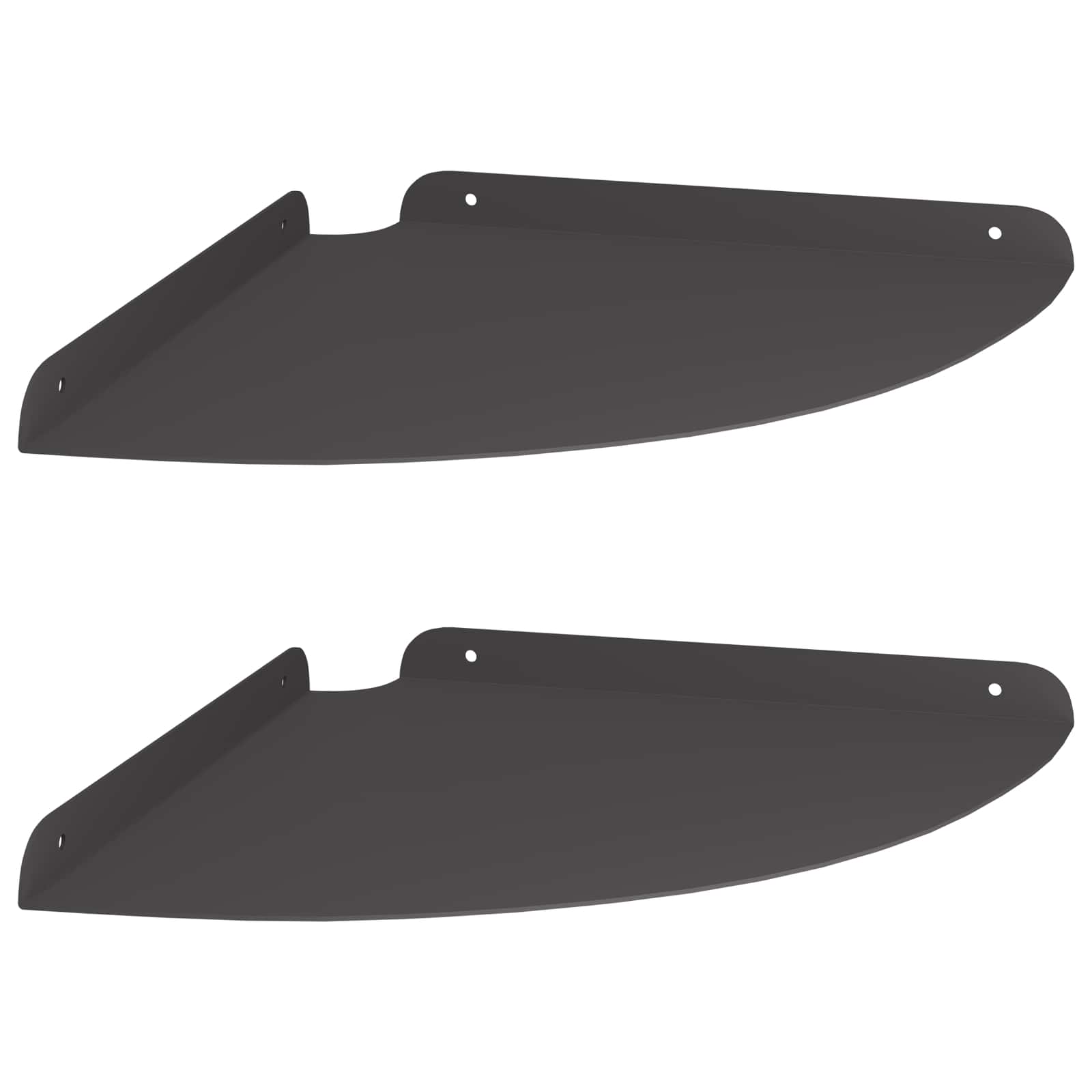 Eckregal zum Schweben mit Regal 2 pcs Schwarz 30 x 30 x 2 cm