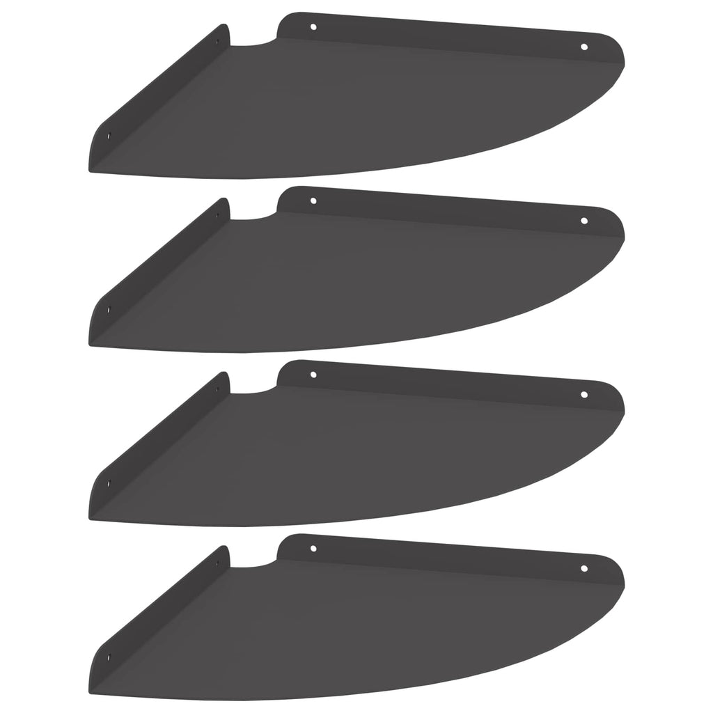 Schwebendes Regal mit Regal 4 pcs Schwarz 30 x 30 x 2 cm