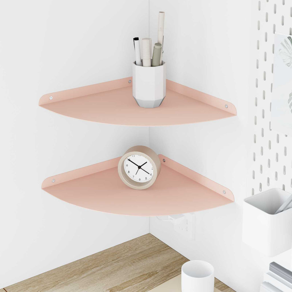 Schwebendes Regal mit Regal 2 pcs Rosa 30 x 30 x 2 cm