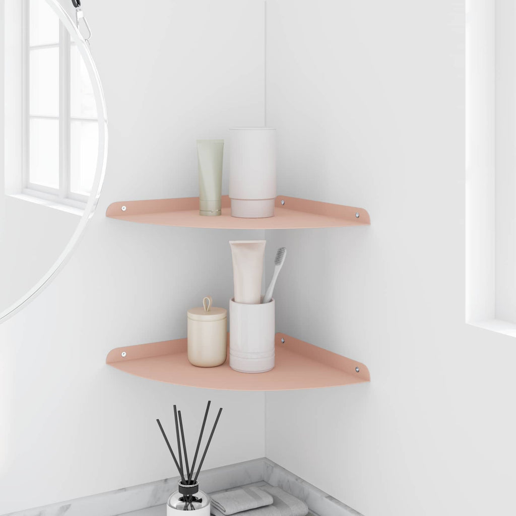 Schwebendes Regal mit Regal 2 pcs Rosa 30 x 30 x 2 cm
