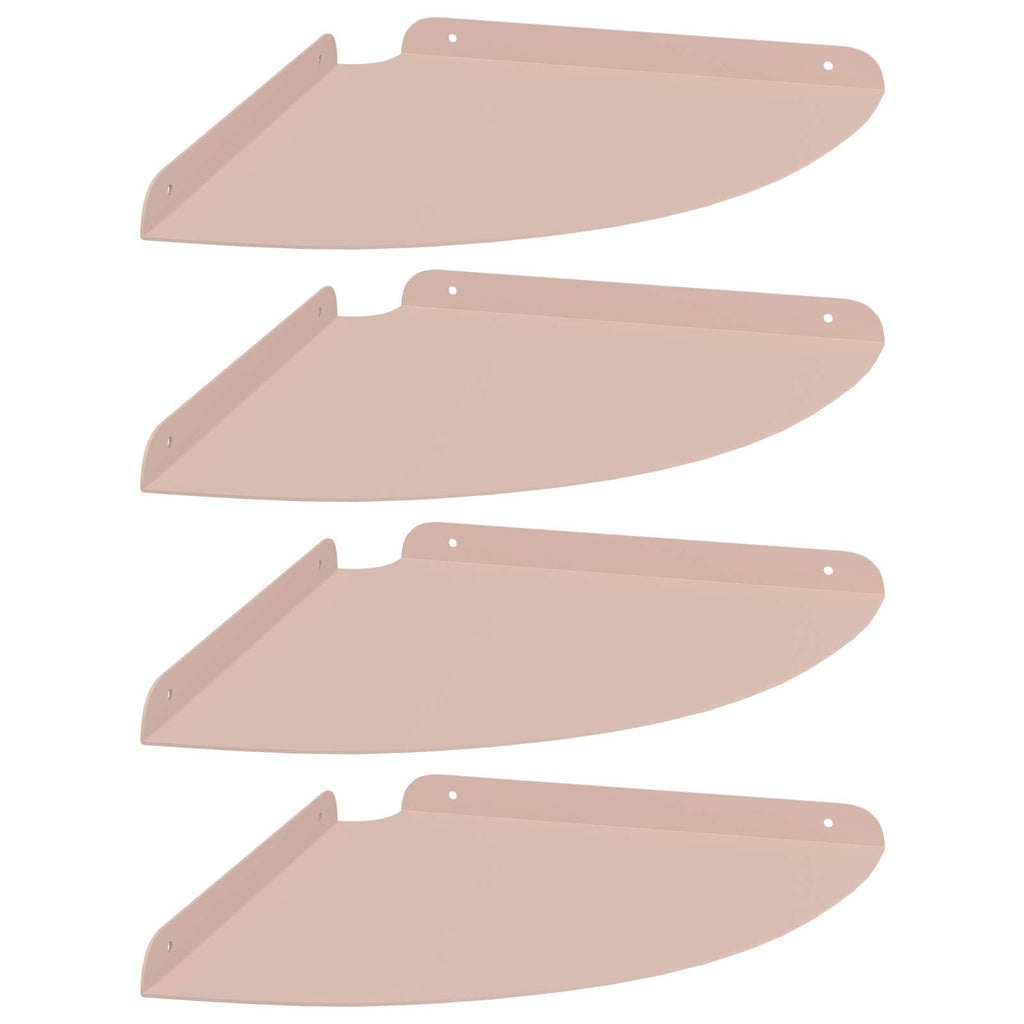 Schwebendes Regal mit Regal 4 pcs Rosa 30 x 30 x 2 cm