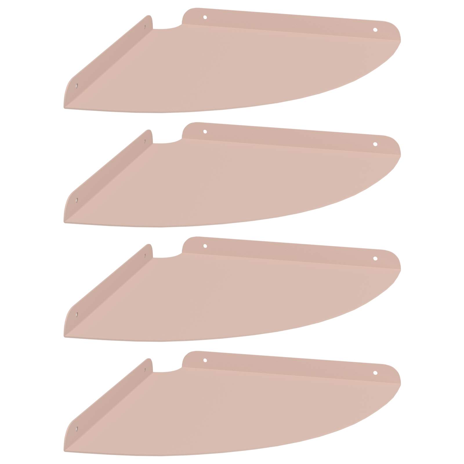 Schwebendes Regal mit Regal 4 pcs Rosa 30 x 30 x 2 cm