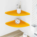 Schwebendes Regal mit Regal 2 pcs Senfgelb 30 x 30 x 2 cm
