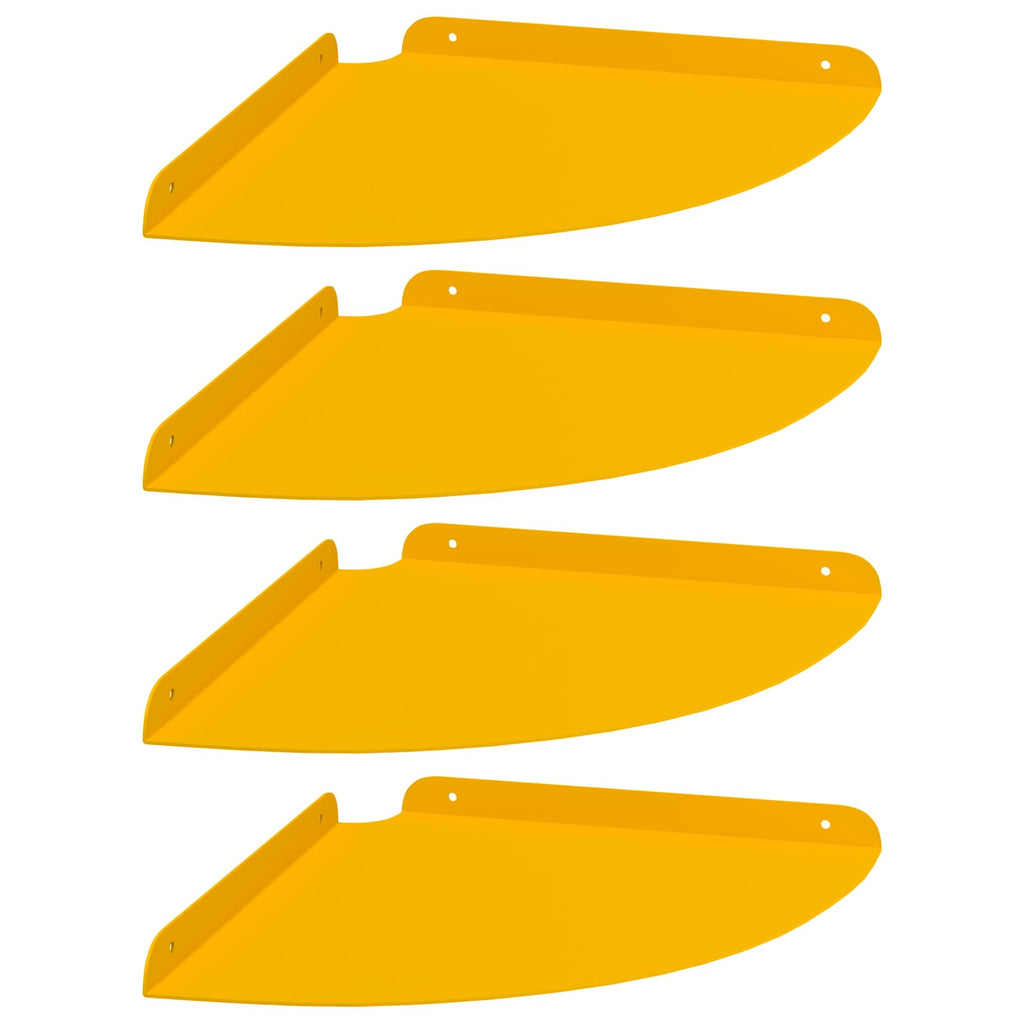 Schwebendes Regal mit Regal 4 pcs Senfgelb 30 x 30 x 2 cm