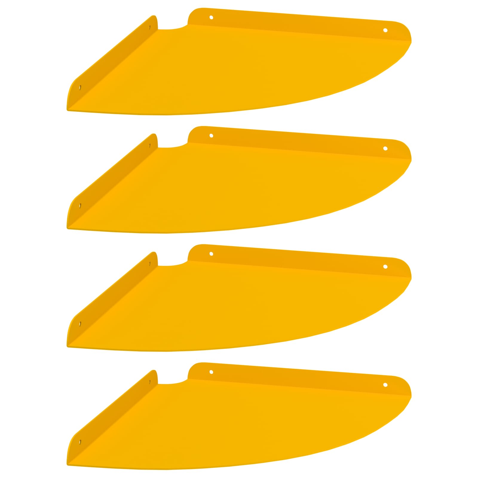 Schwebendes Regal mit Regal 4 pcs Senfgelb 30 x 30 x 2 cm