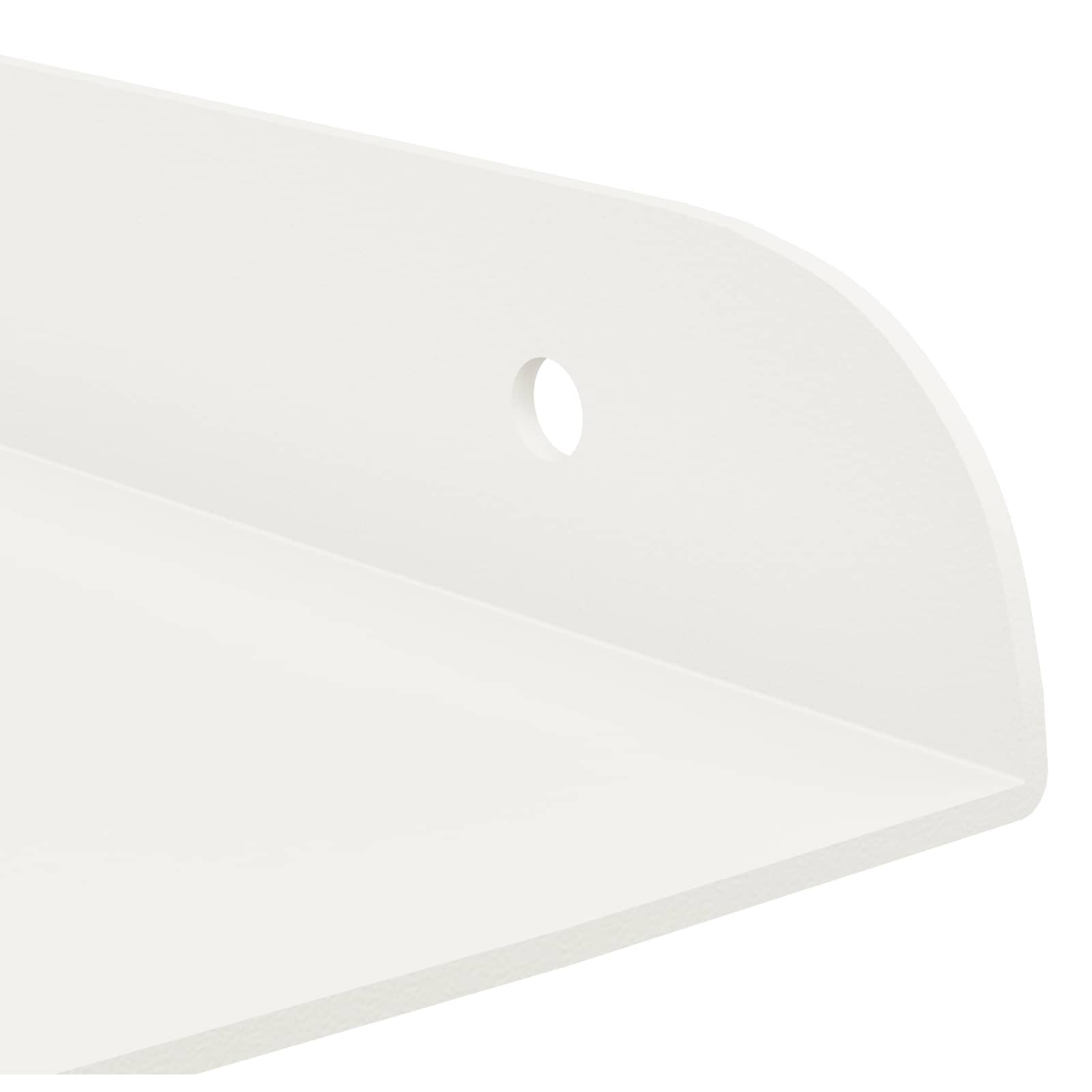 Schwebendes Regal mit Regal 2 pcs Weiß 30 x 30 x 2 cm