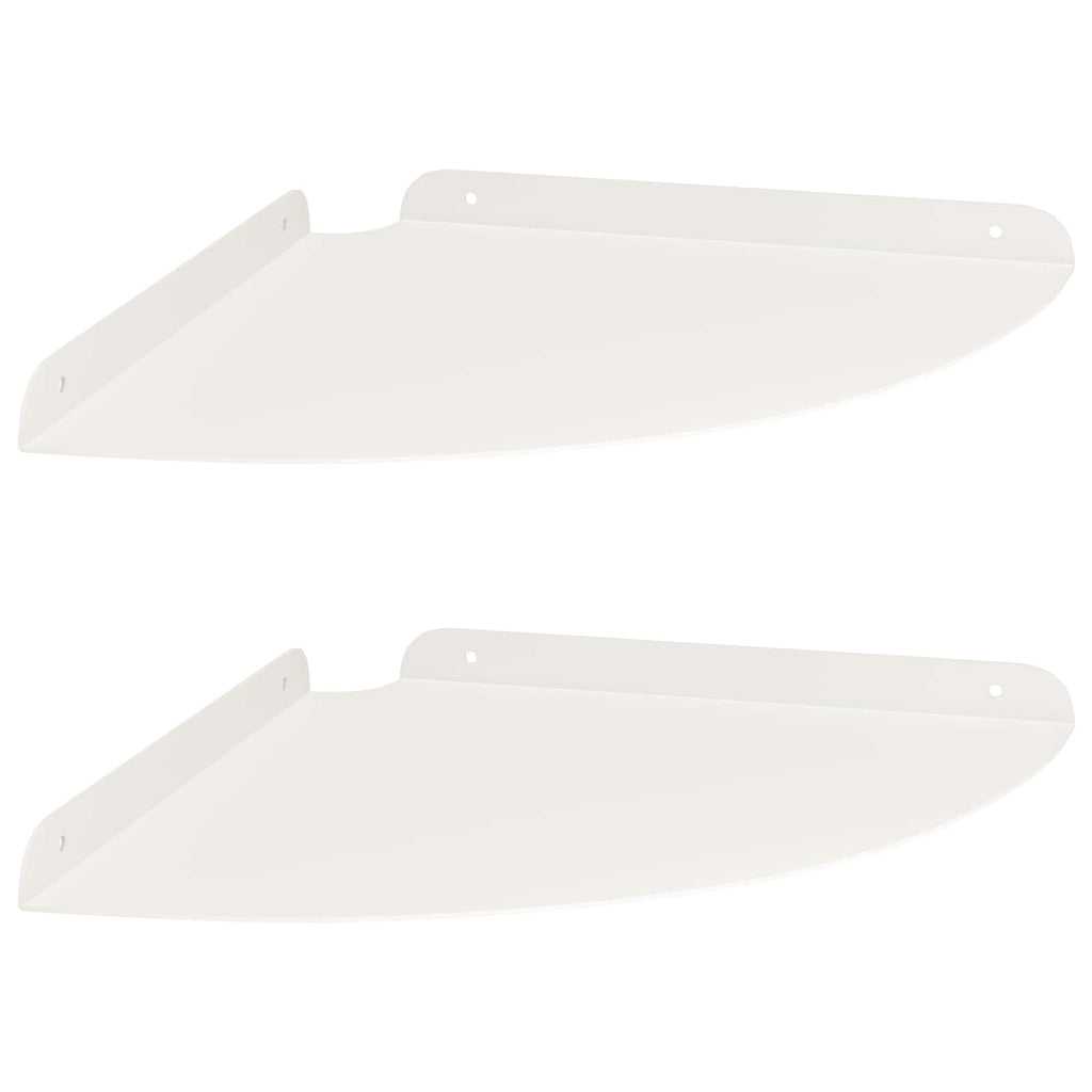Schwebendes Regal mit Regal 2 pcs Weiß 30 x 30 x 2 cm