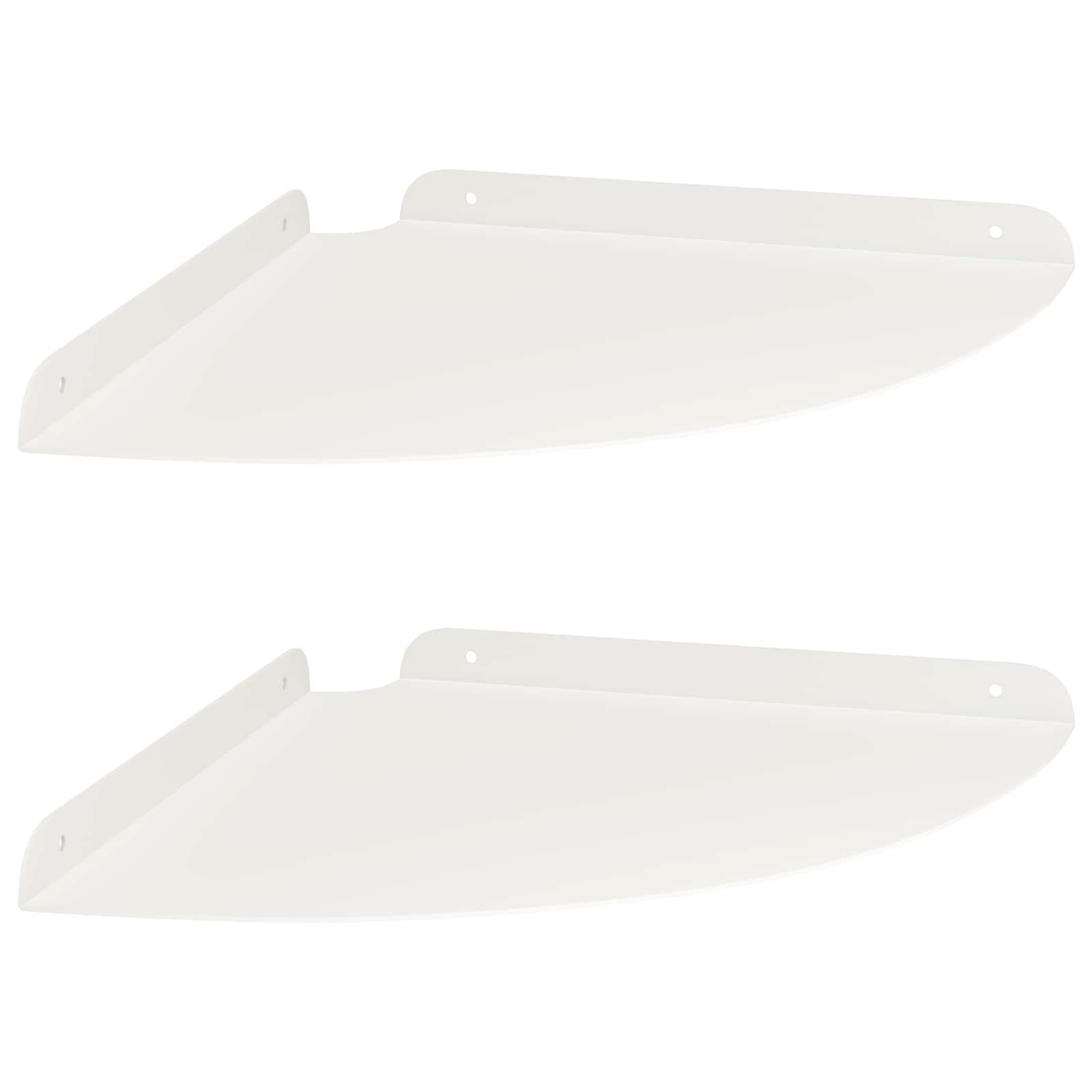 Schwebendes Regal mit Regal 2 pcs Weiß 30 x 30 x 2 cm