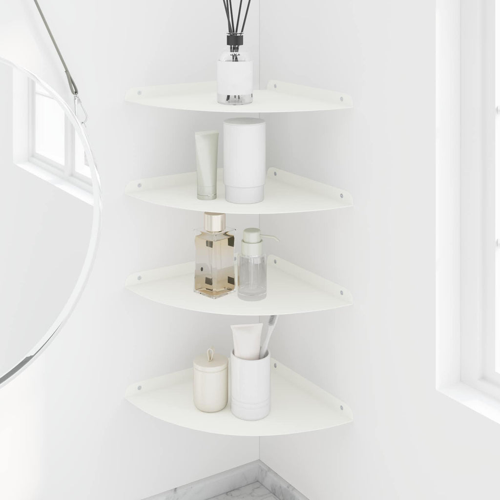 Schwebendes Regal mit Regal 4 pcs Weiß 30 x 30 x 2 cm