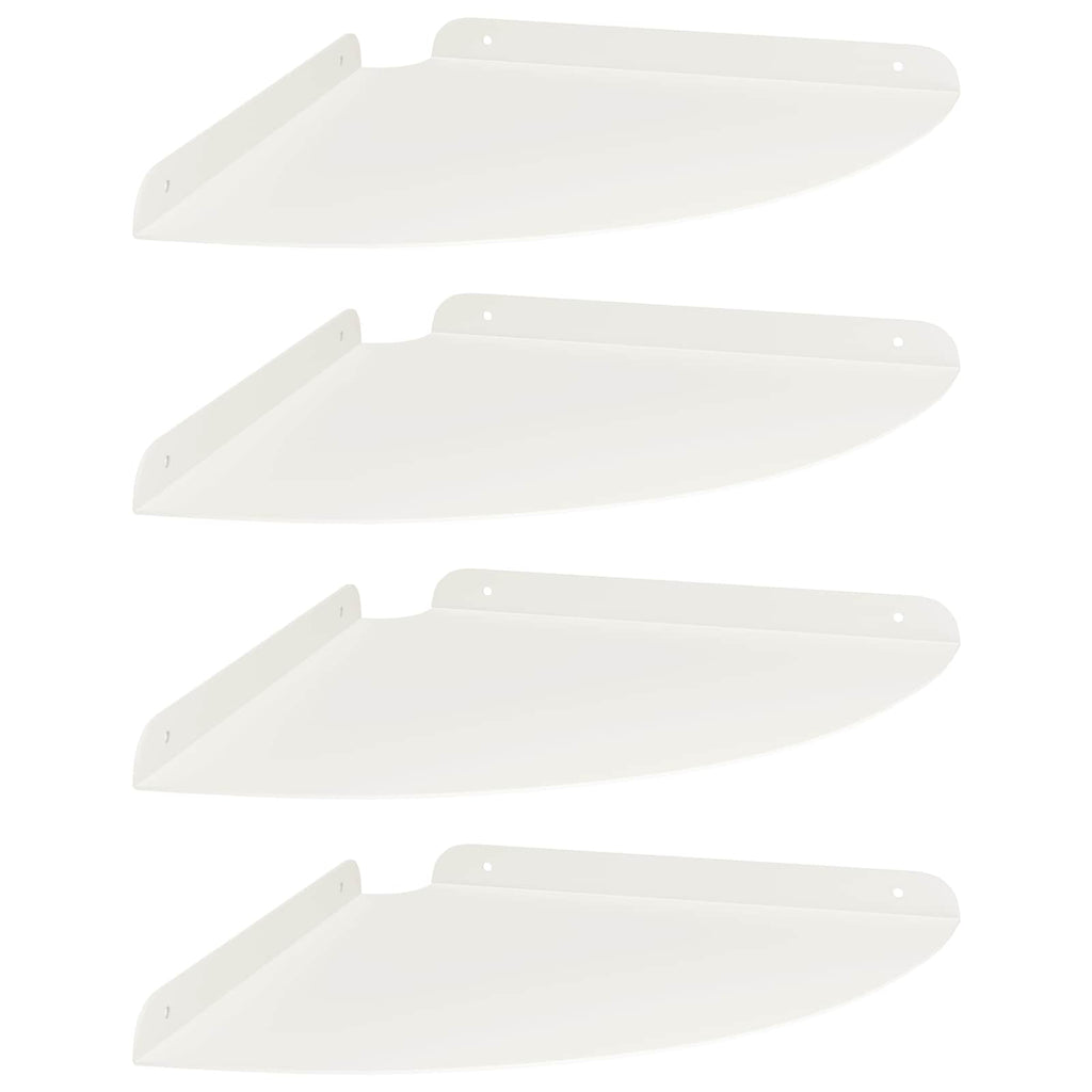 Schwebendes Regal mit Regal 4 pcs Weiß 30 x 30 x 2 cm
