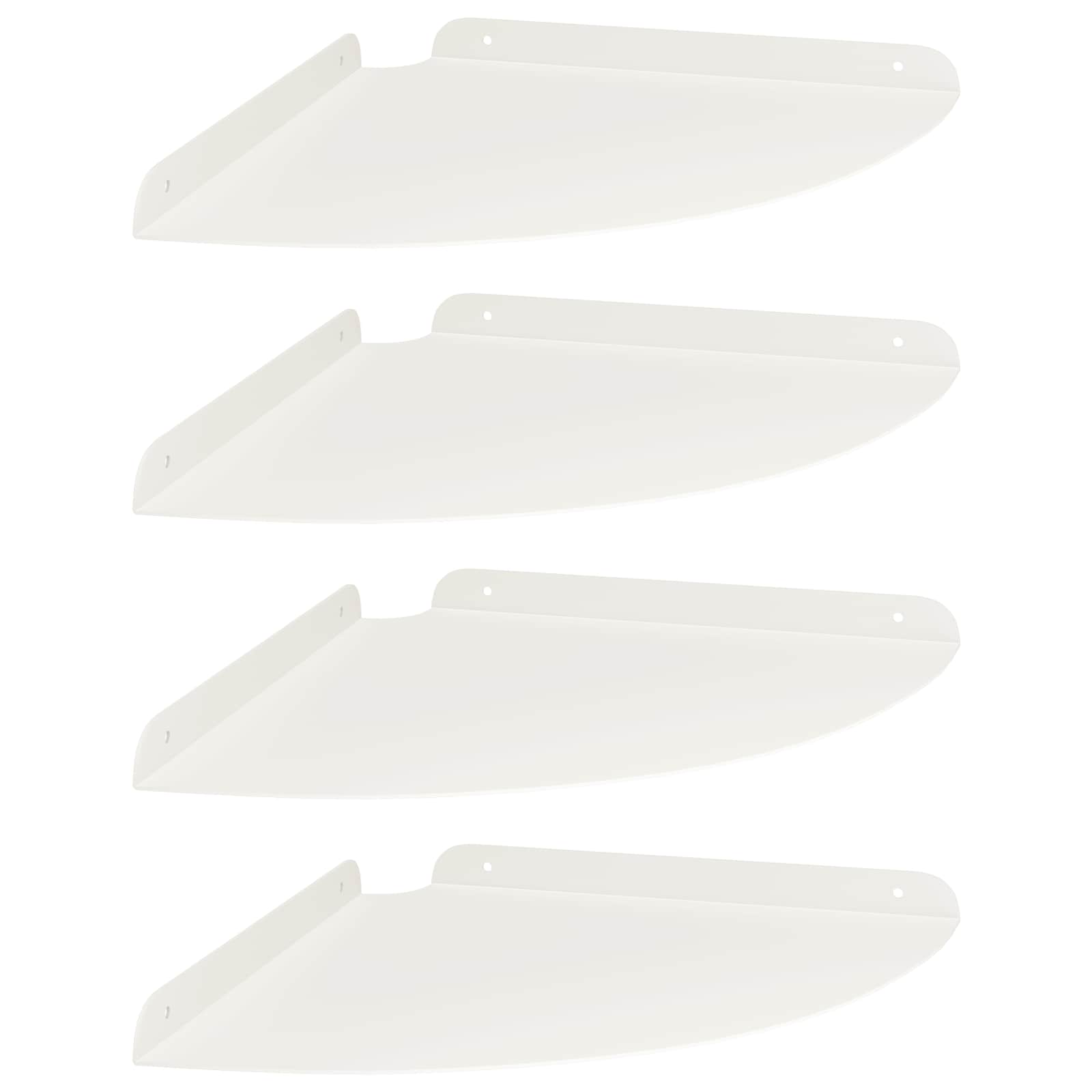 Schwebendes Regal mit Regal 4 pcs Weiß 30 x 30 x 2 cm