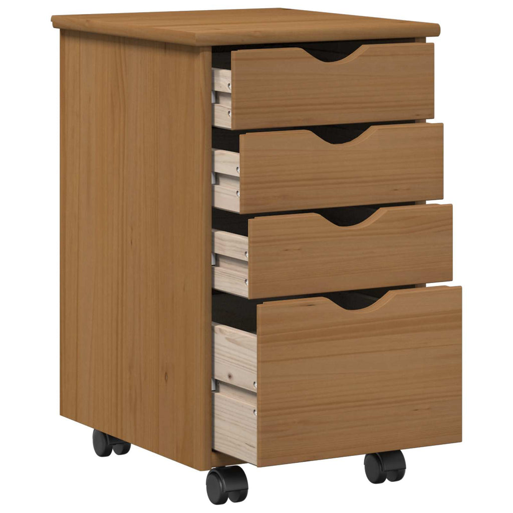 Rollschrank MOSS Honigbraun 34 x 39 x 56 cm