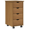 Rollschrank Honigbraun 34 x 39 x 65,5 cm Massivholz Kiefer