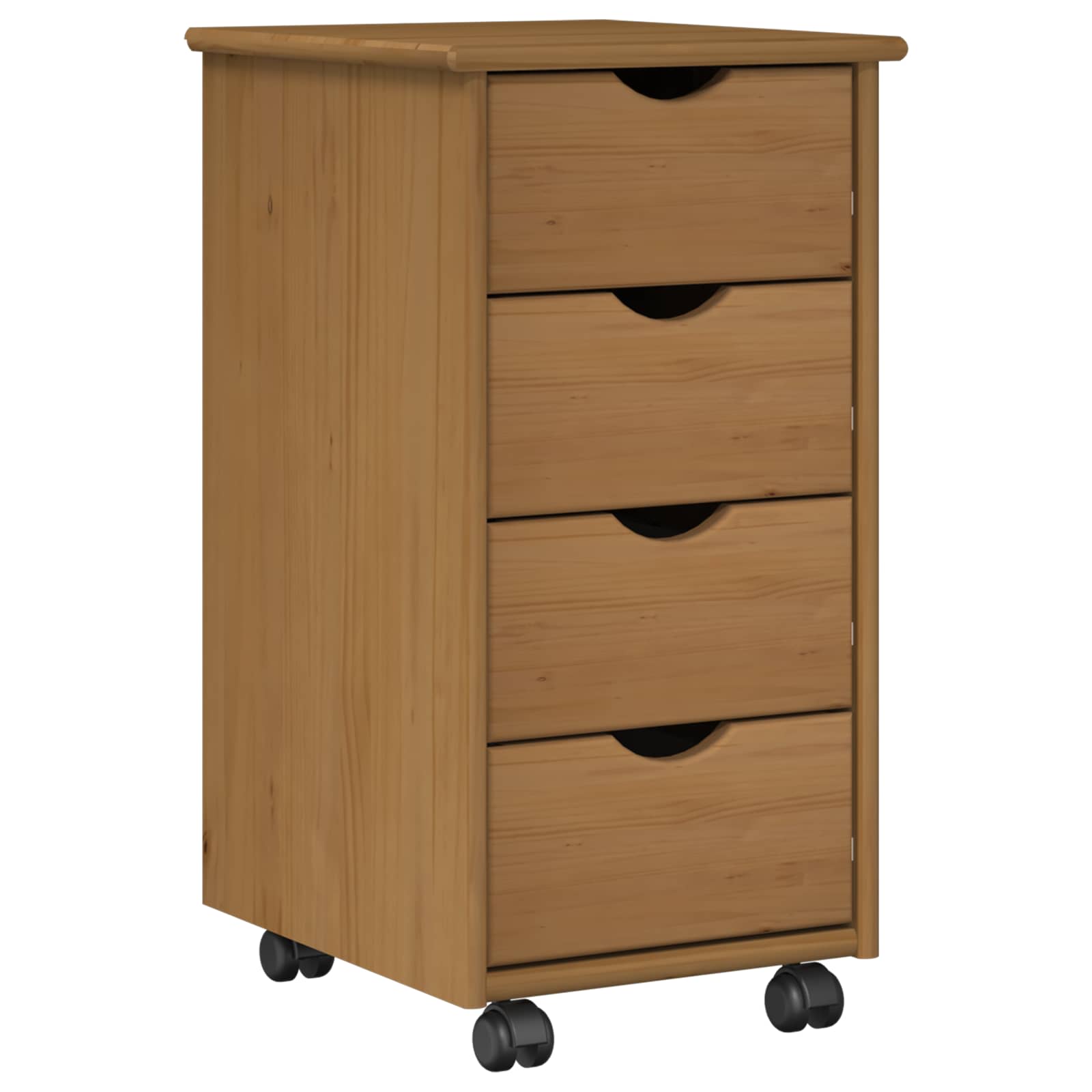 Rollschrank Honigbraun 34 x 39 x 65,5 cm Massivholz Kiefer