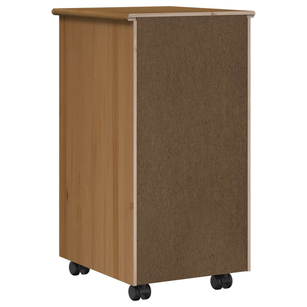 Rollschrank Honigbraun 34 x 39 x 65,5 cm Massivholz Kiefer