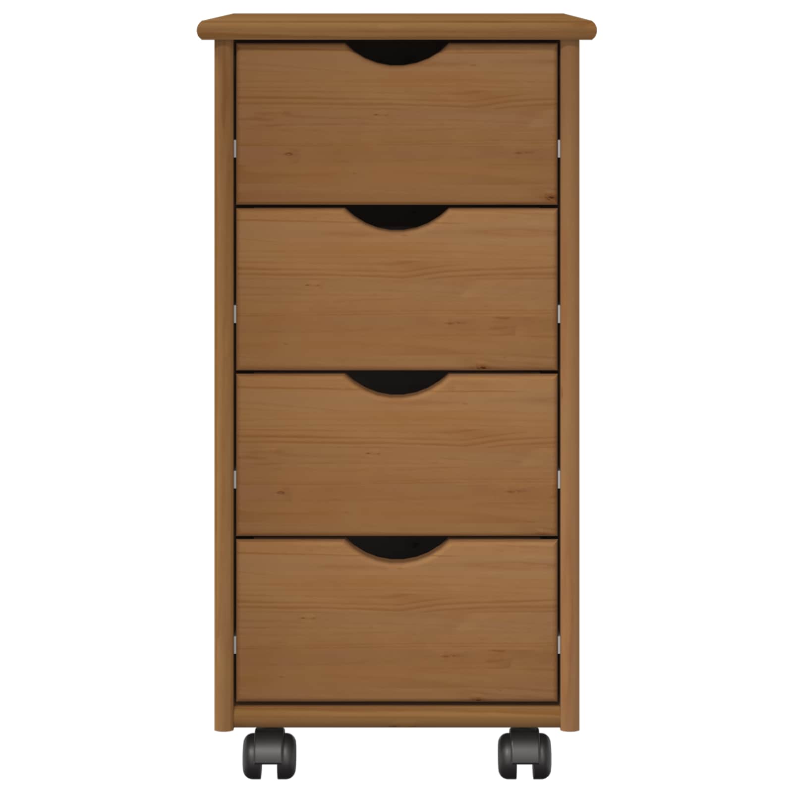 Rollschrank Honigbraun 34 x 39 x 65,5 cm Massivholz Kiefer