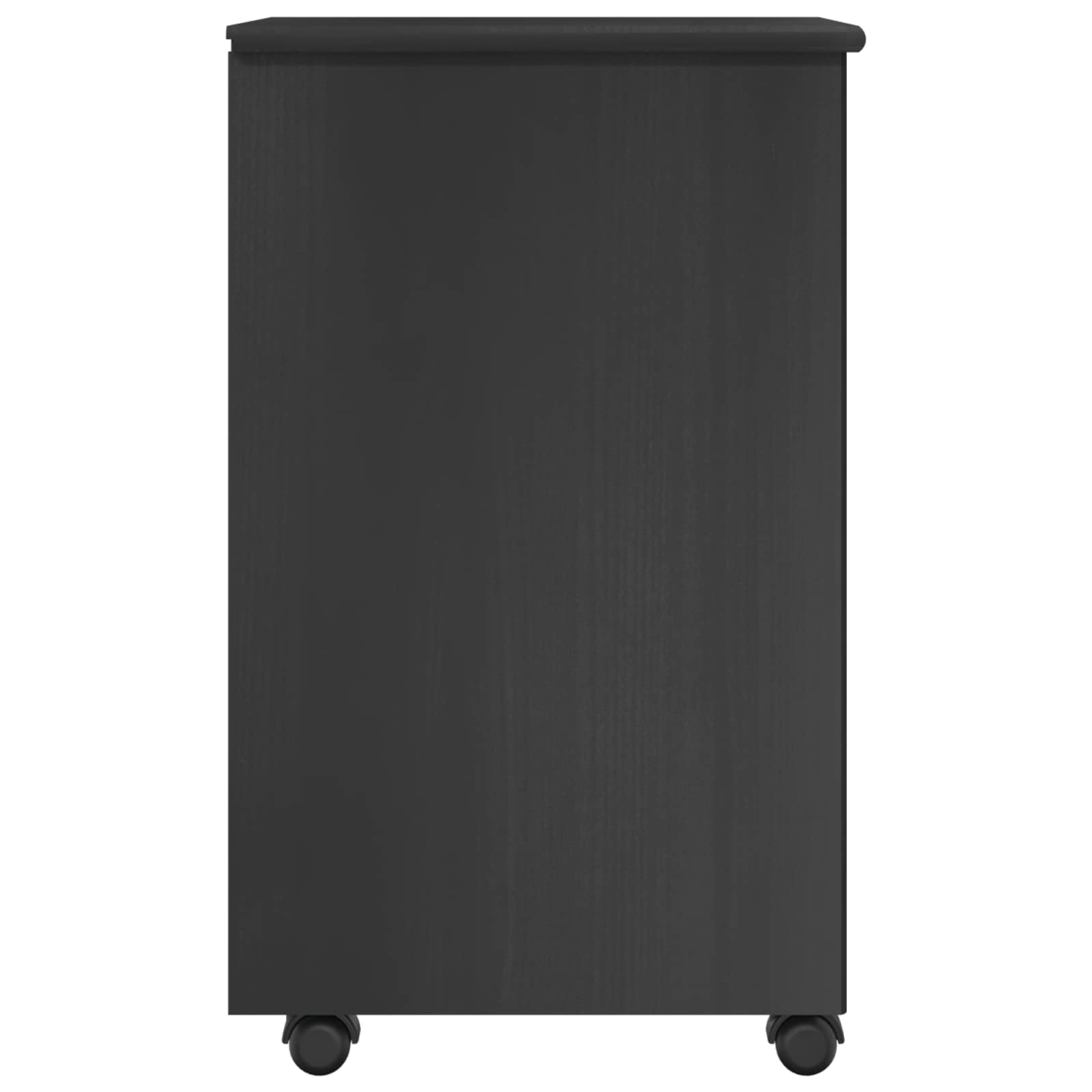 Rollschrank Mit Rad Grau 34 x 39 x 65,5 cm Massivholz Kiefer