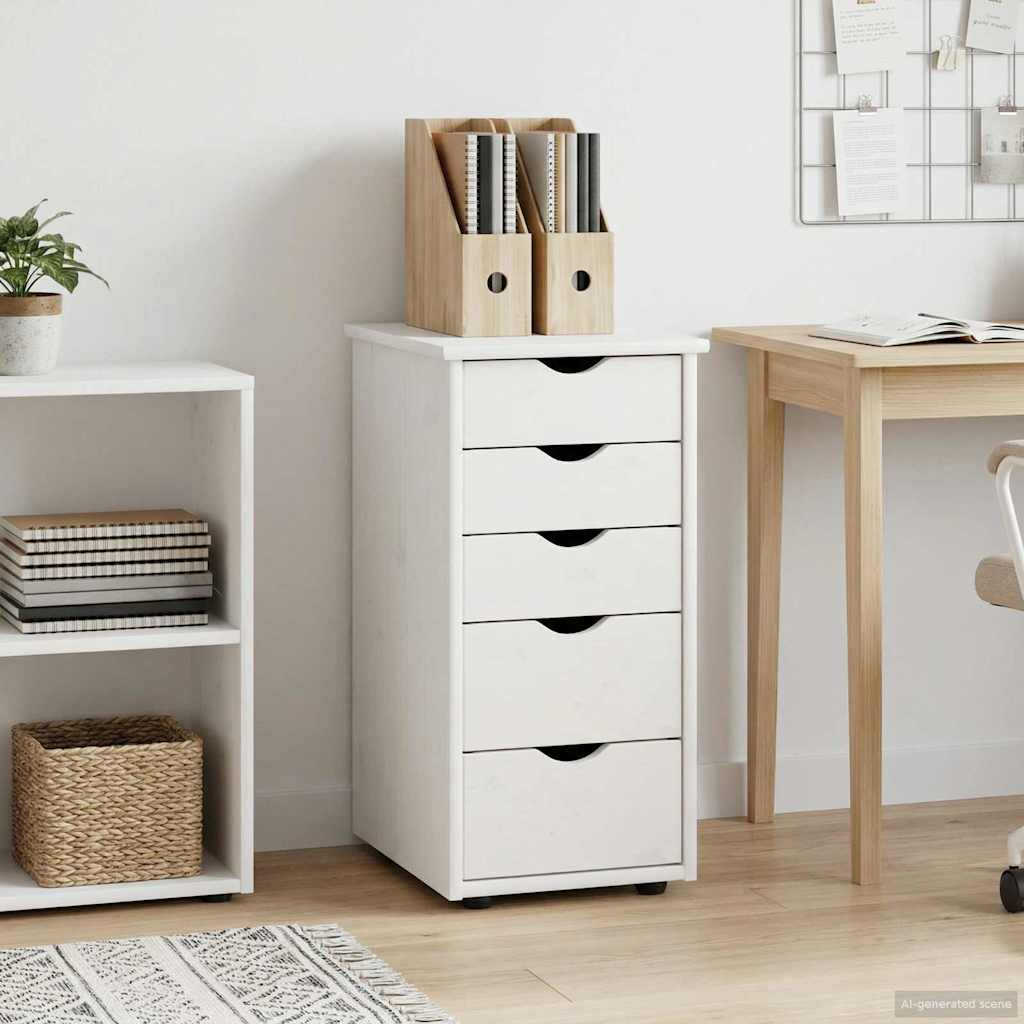 Schrank Weiß 34 x 39 x 61,5 cm Massivholz Kiefer